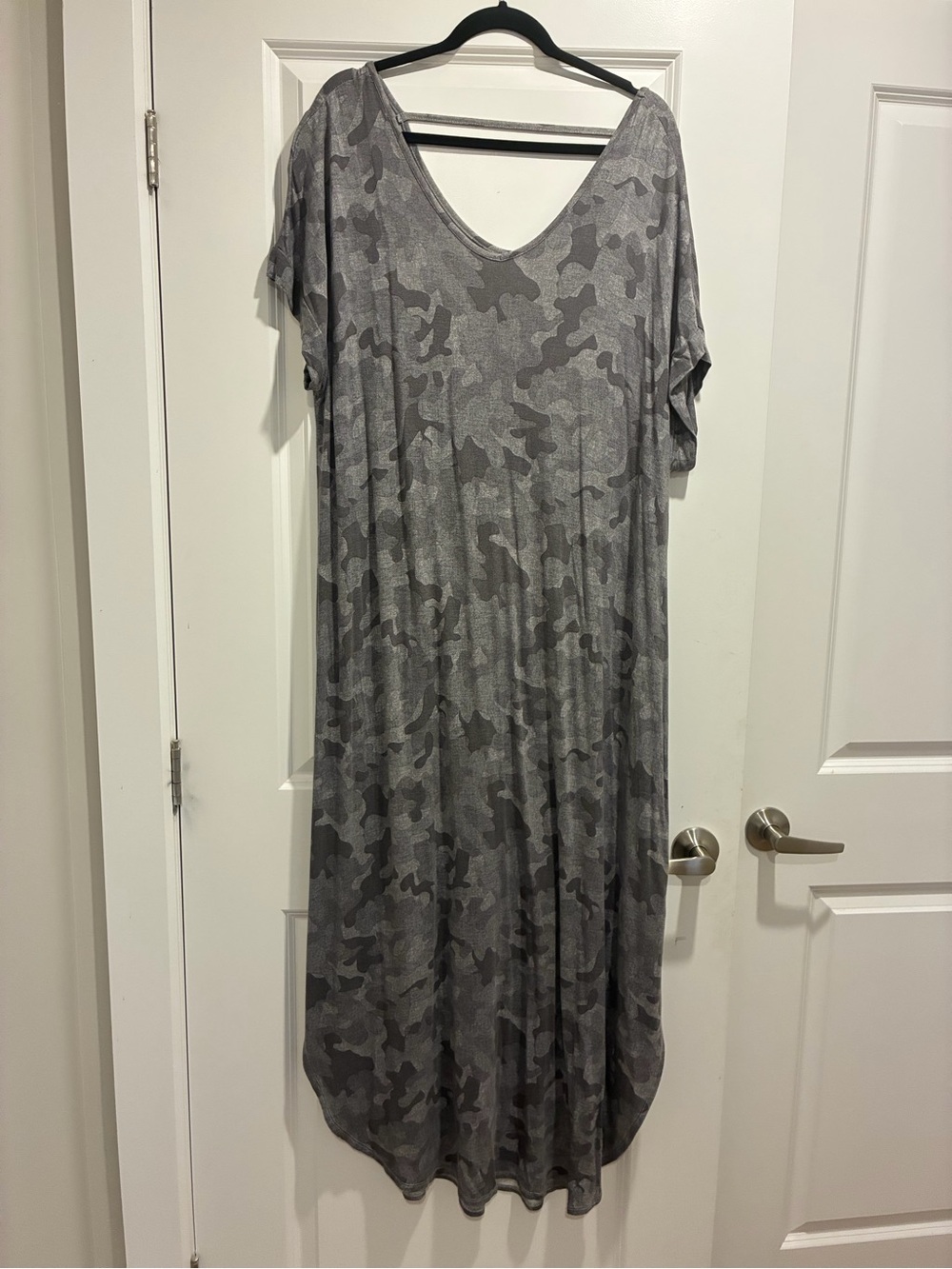 LuLaRoe Gray Camo Maxi Dress